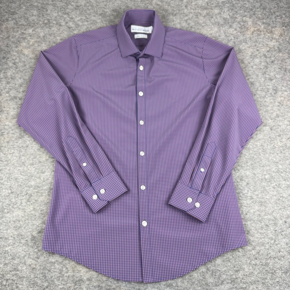 Mizzen + Main Leeward‎ Button Up Shirt Long Sleeve Check Trim Fit Mens Medium M
